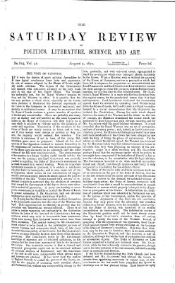 Saturday review Samstag 5. August 1871