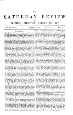 Saturday review Samstag 19. August 1871