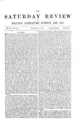 Saturday review Samstag 2. September 1871