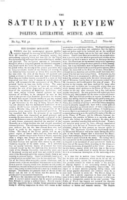 Saturday review Samstag 23. Dezember 1871