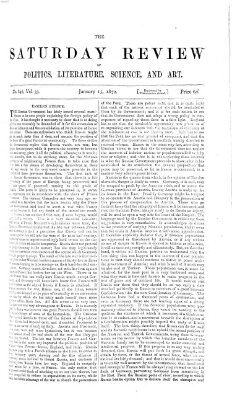 Saturday review Samstag 13. Januar 1872