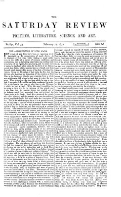 Saturday review Samstag 17. Februar 1872