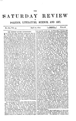 Saturday review Samstag 20. April 1872