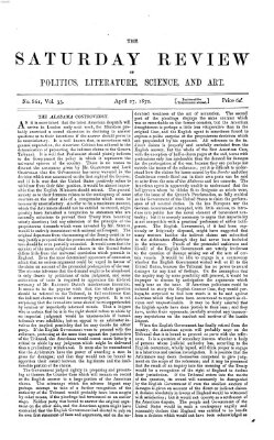 Saturday review Samstag 27. April 1872