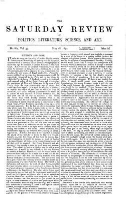 Saturday review Samstag 18. Mai 1872
