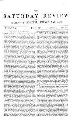 Saturday review Samstag 15. Juni 1872