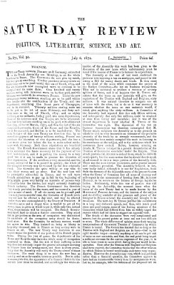 Saturday review Samstag 6. Juli 1872