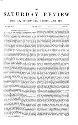 Saturday review Samstag 13. Juli 1872