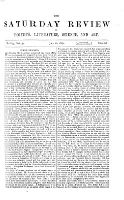 Saturday review Samstag 20. Juli 1872