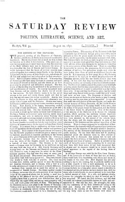 Saturday review Samstag 10. August 1872