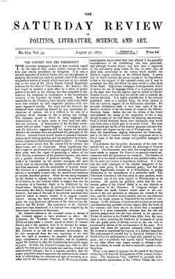 Saturday review Samstag 31. August 1872
