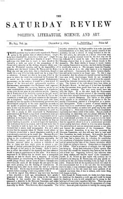 Saturday review Samstag 7. Dezember 1872