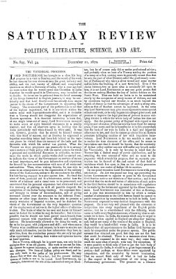 Saturday review Samstag 21. Dezember 1872