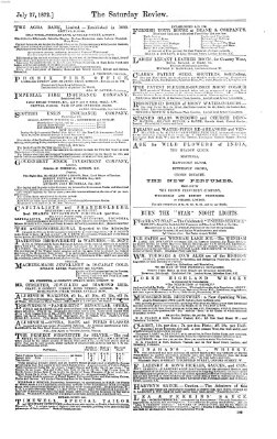 Saturday review Samstag 27. Juli 1872