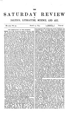 Saturday review Samstag 15. März 1873
