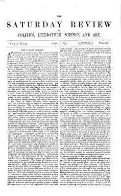 Saturday review Samstag 5. April 1873