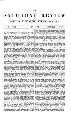 Saturday review Samstag 12. April 1873