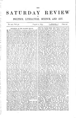 Saturday review Samstag 2. August 1873