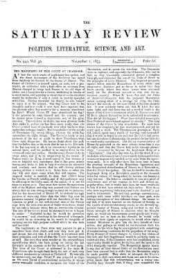 Saturday review Samstag 1. November 1873