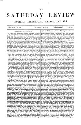 Saturday review Samstag 15. November 1873