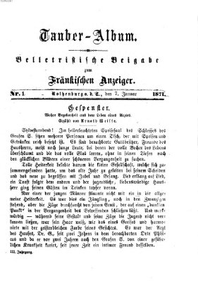 Tauber-Album (Fränkischer Anzeiger) Sonntag 7. Januar 1872