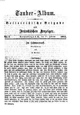 Tauber-Album (Fränkischer Anzeiger) Sonntag 11. Februar 1872