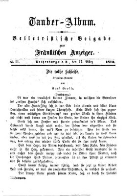 Tauber-Album (Fränkischer Anzeiger) Sonntag 17. März 1872