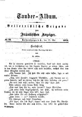 Tauber-Album (Fränkischer Anzeiger) Sonntag 19. Mai 1872