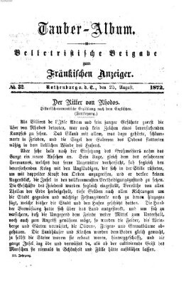 Tauber-Album (Fränkischer Anzeiger) Sonntag 25. August 1872