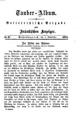 Tauber-Album (Fränkischer Anzeiger) Sonntag 1. September 1872