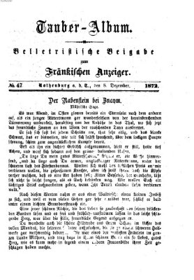 Tauber-Album (Fränkischer Anzeiger) Sonntag 8. Dezember 1872