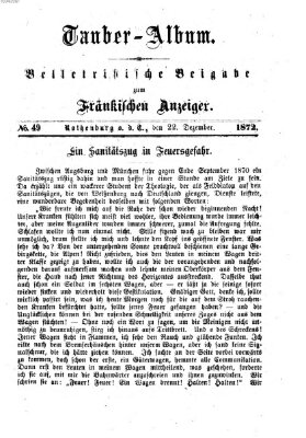 Tauber-Album (Fränkischer Anzeiger) Sonntag 22. Dezember 1872