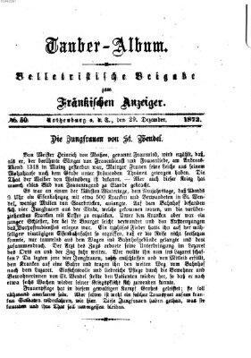 Tauber-Album (Fränkischer Anzeiger) Sonntag 29. Dezember 1872