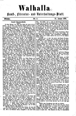 Walhalla (Der Bayerische Landbote) Sonntag 21. Januar 1872