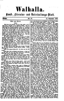 Walhalla (Der Bayerische Landbote) Sonntag 14. September 1873