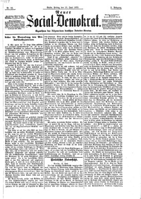 Neuer Social-Demokrat Freitag 13. Juni 1873