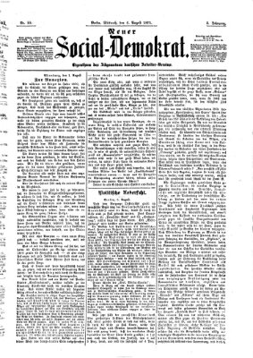 Neuer Social-Demokrat Mittwoch 6. August 1873