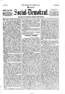 Neuer Social-Demokrat Mittwoch 24. September 1873