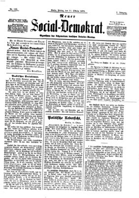 Neuer Social-Demokrat Freitag 31. Oktober 1873