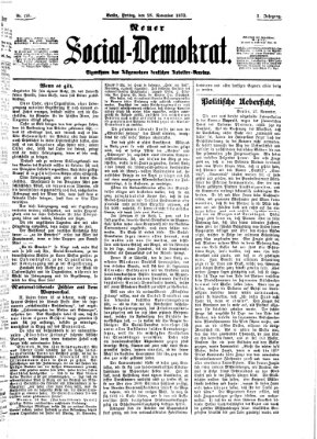 Neuer Social-Demokrat Freitag 28. November 1873