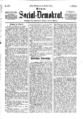 Neuer Social-Demokrat Mittwoch 17. Dezember 1873