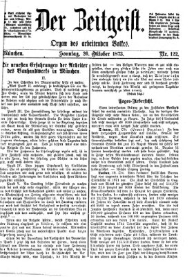 Der Zeitgeist Sonntag 26. Oktober 1873