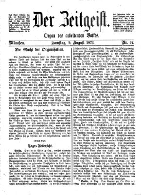 Der Zeitgeist Samstag 9. August 1873