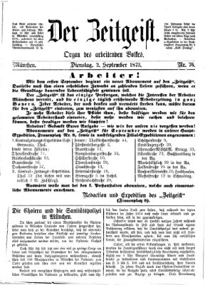 Der Zeitgeist Dienstag 2. September 1873