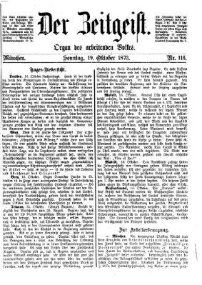 Der Zeitgeist Sonntag 19. Oktober 1873