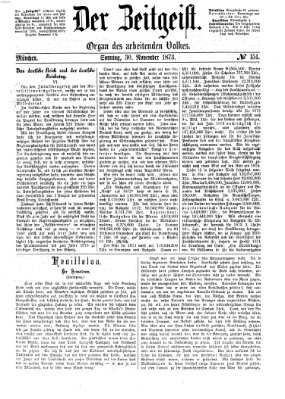 Der Zeitgeist Sonntag 30. November 1873