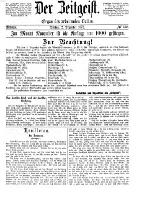 Der Zeitgeist Dienstag 2. Dezember 1873