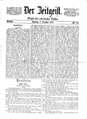 Der Zeitgeist Samstag 6. Dezember 1873