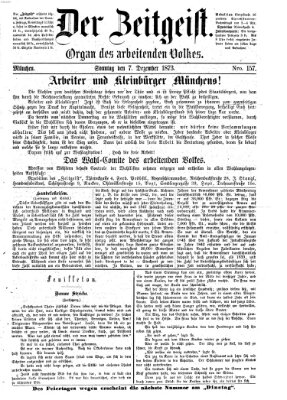 Der Zeitgeist Sonntag 7. Dezember 1873