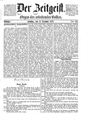 Der Zeitgeist Samstag 13. Dezember 1873